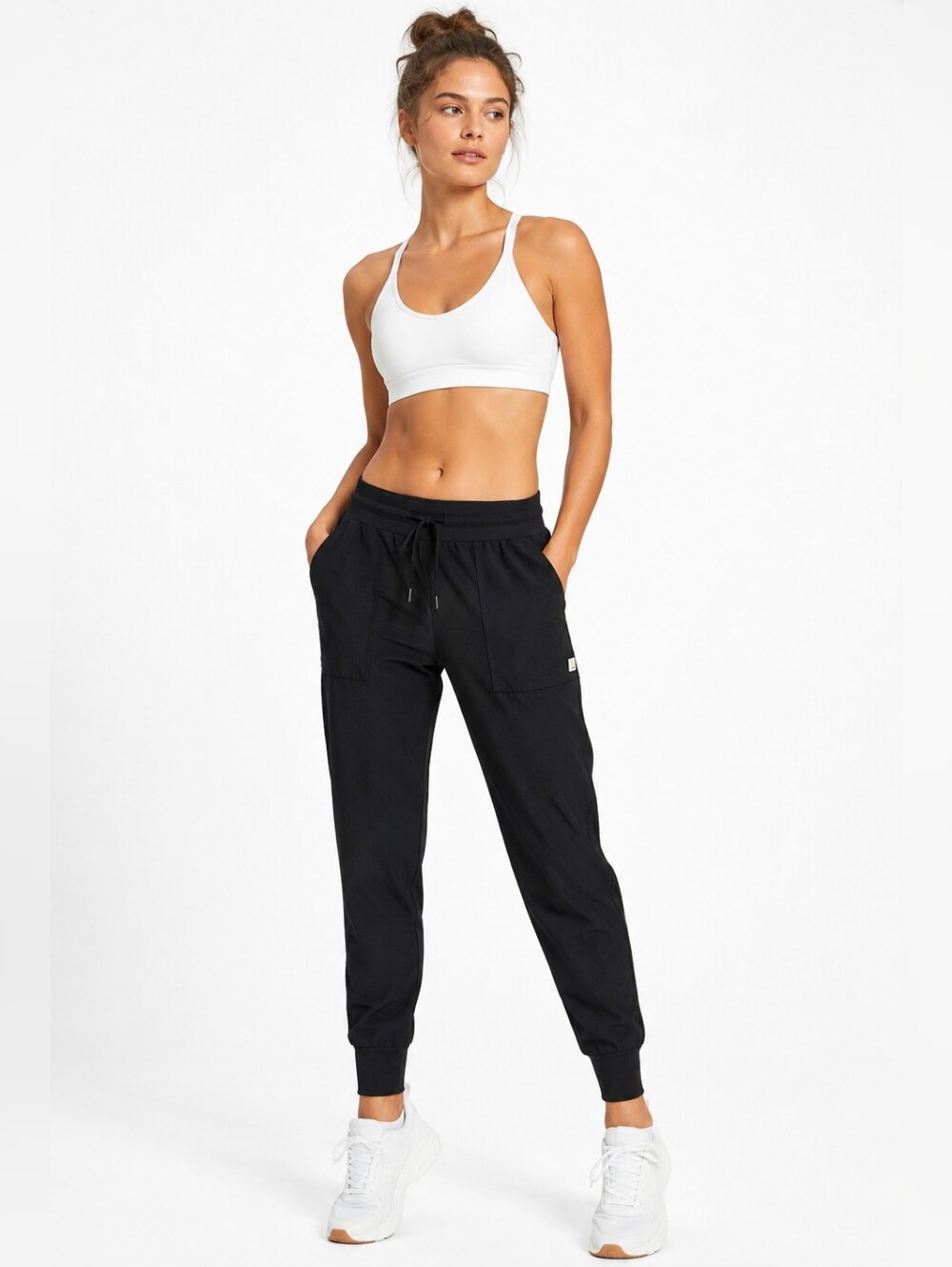 VUORI RIPSTOP JOGGER PANTS BLACK DRAWSTRING UTILITY ATHLEISURE SZ L